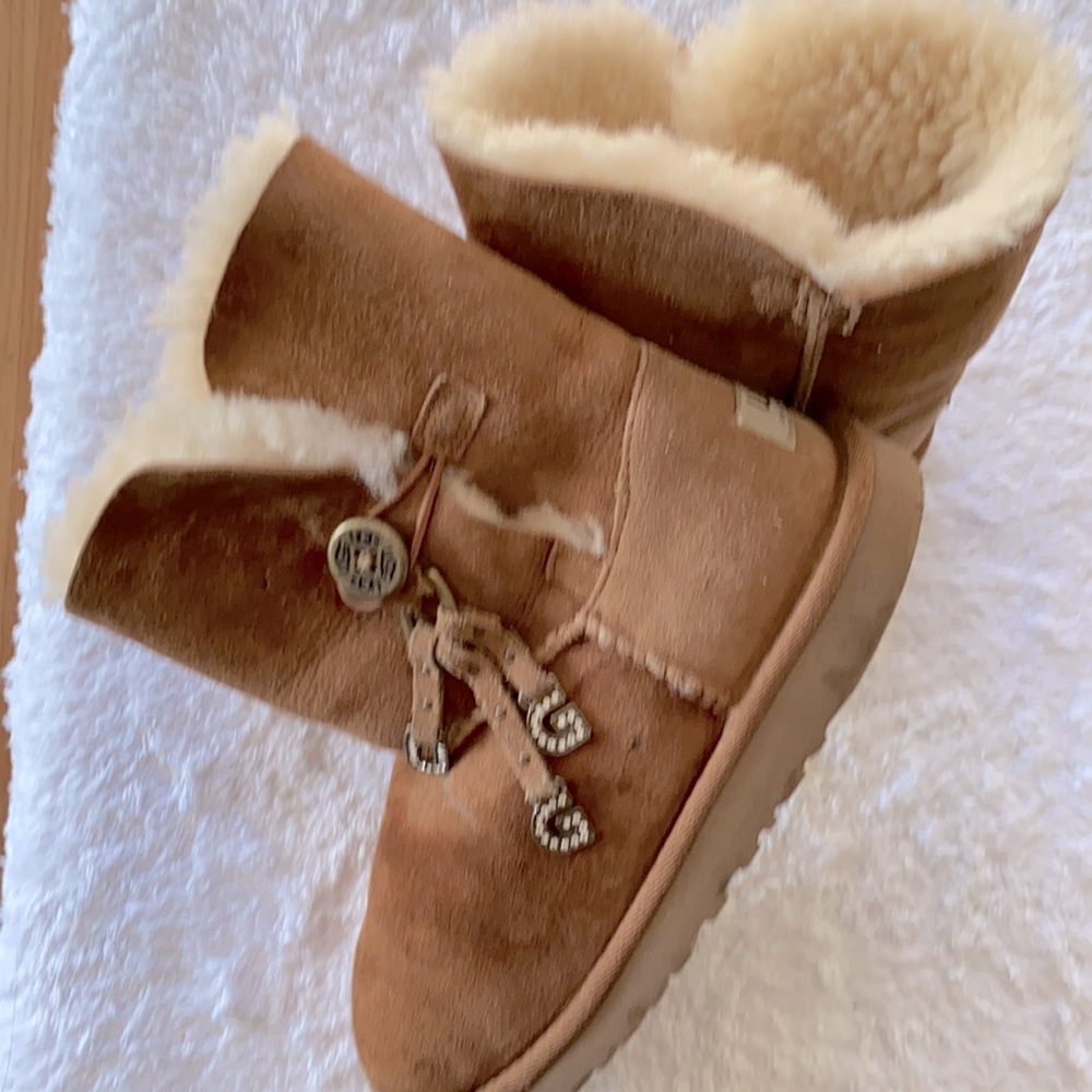 UGG AUSTRALIA FUR SEMI -BOOTS
